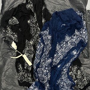 Lovestitch Black and Blue Swim Coverups